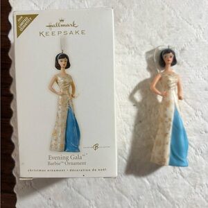 Hallmark Keepsake Evening Gala Barbie Ornament in Gold and Blue